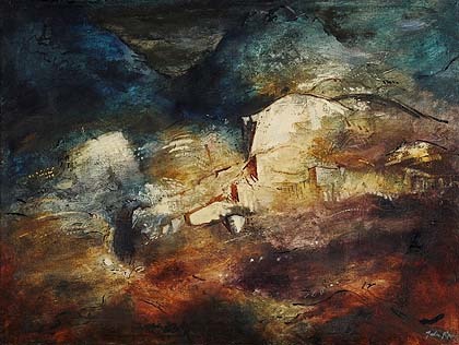 Image of an expressionist landscape painting